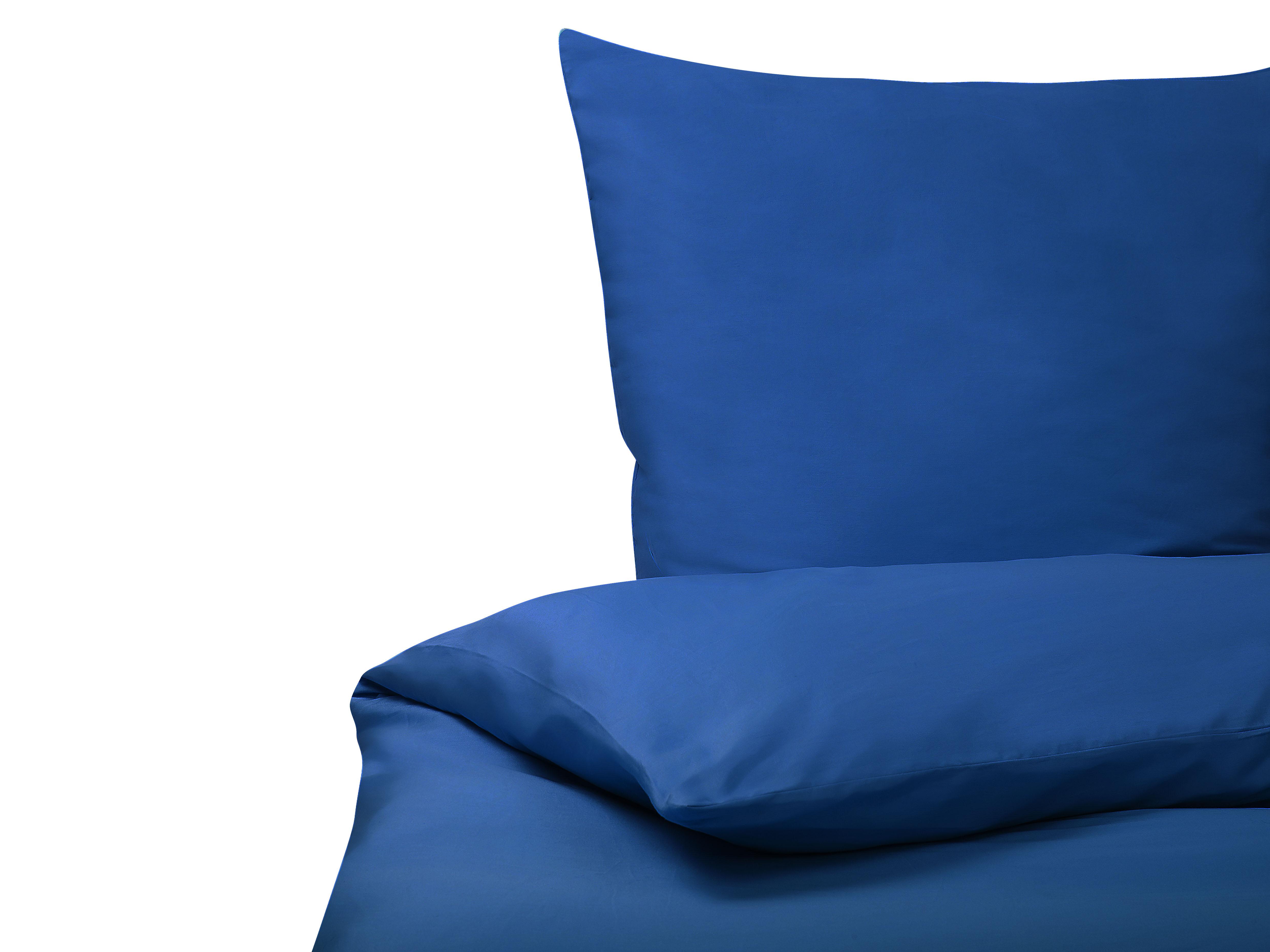 Dekbedovertrekset HARMONRIDGE Katoen-satijn 135 x 200 cm Donkerblauw
