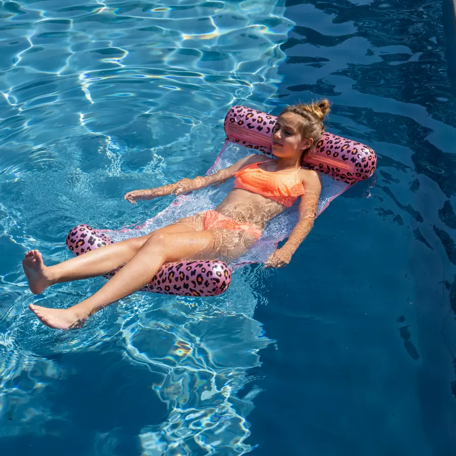 Swim Essentials Hängematte Rose Gold Leopard 116 cm