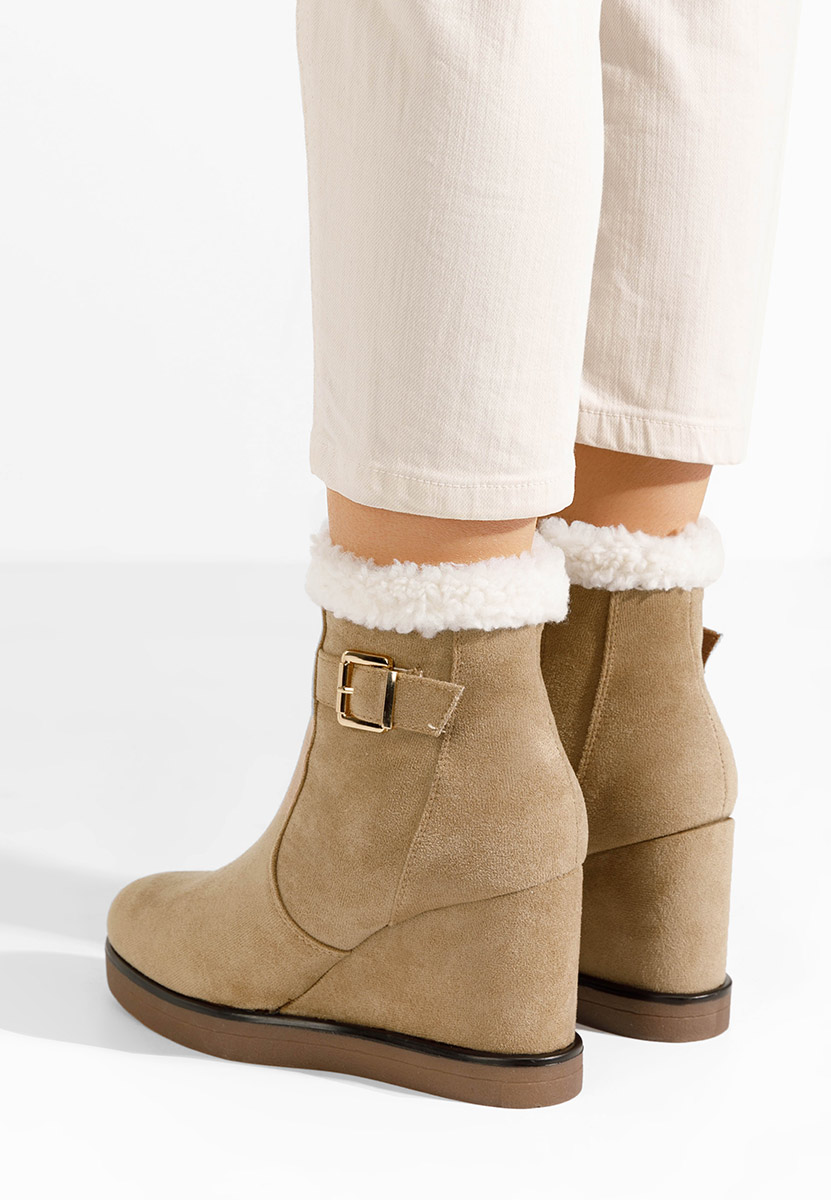 Bottines compensées kaki Biannca V2
