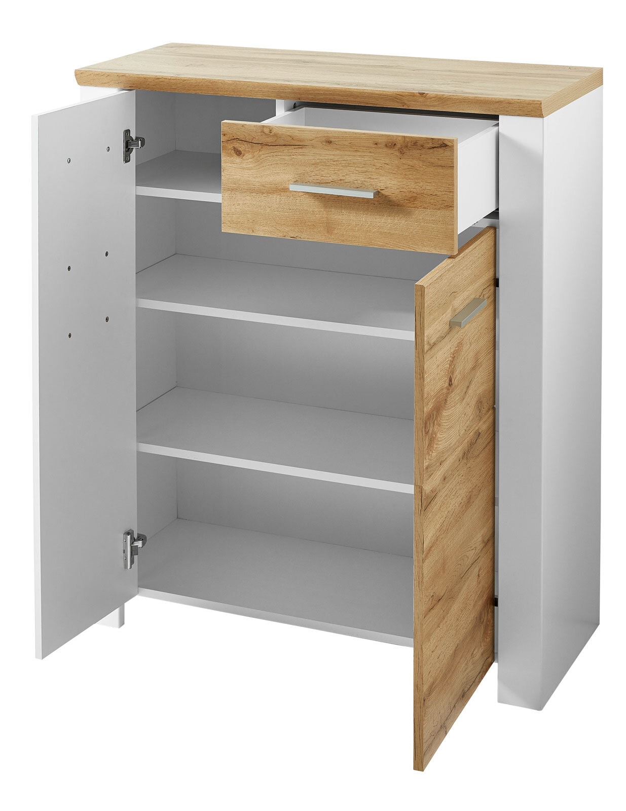 vito Schuhschrank MATERIO 39 x 90 x 105 cm Holznachbildung braun/weiß