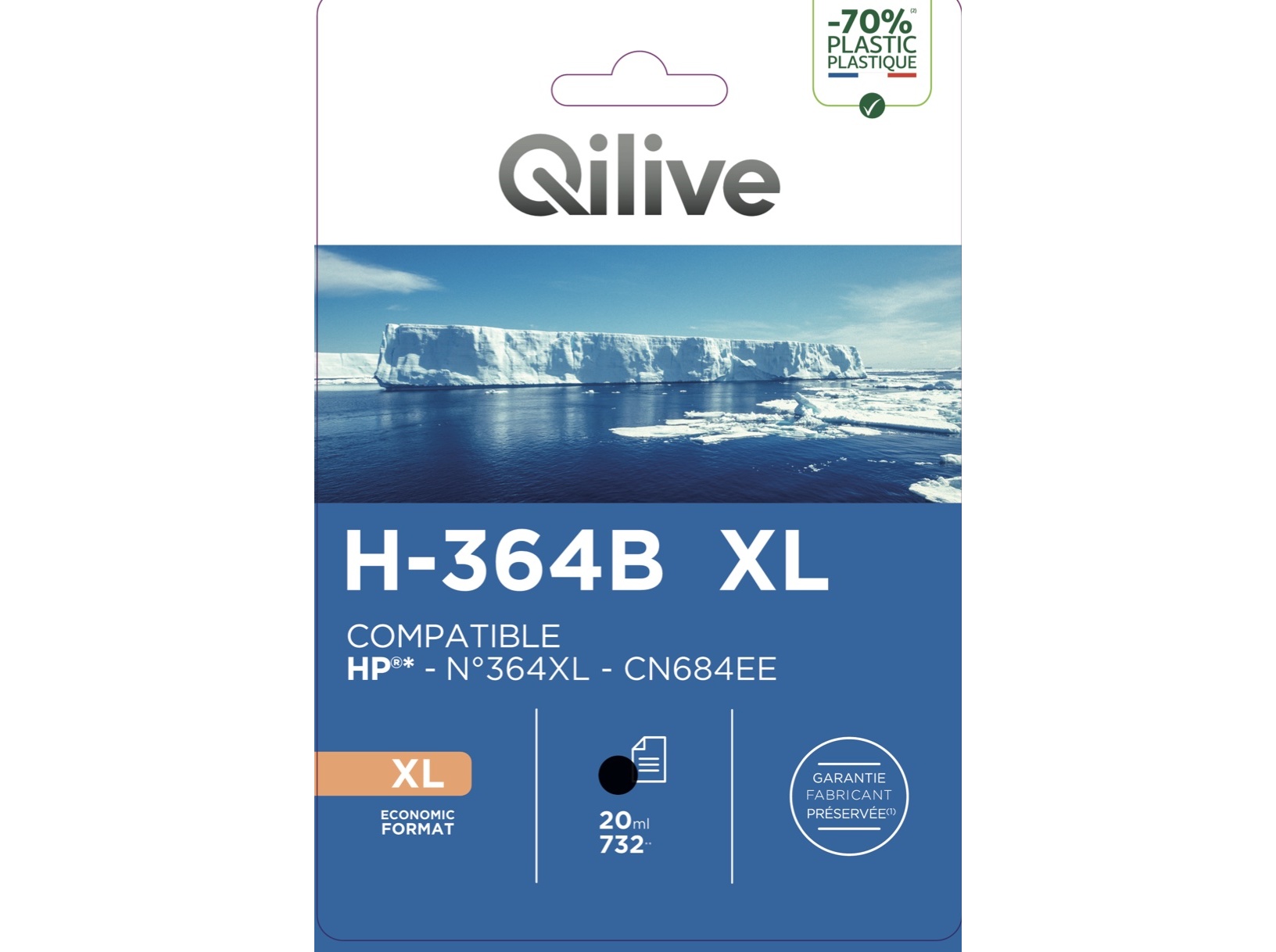TINTEIRO QILIVE HP 364XL B H-364B XL