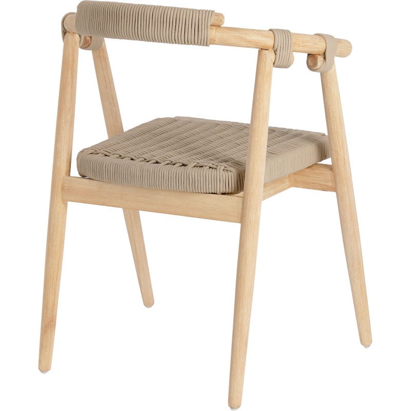 Chaise Majela - corde - bois d'eucalyptus