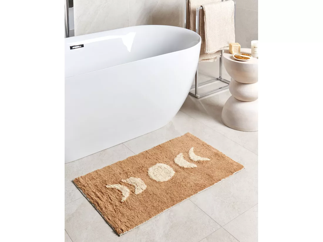 Tapis de bain 50 x 80 cm marron ESME