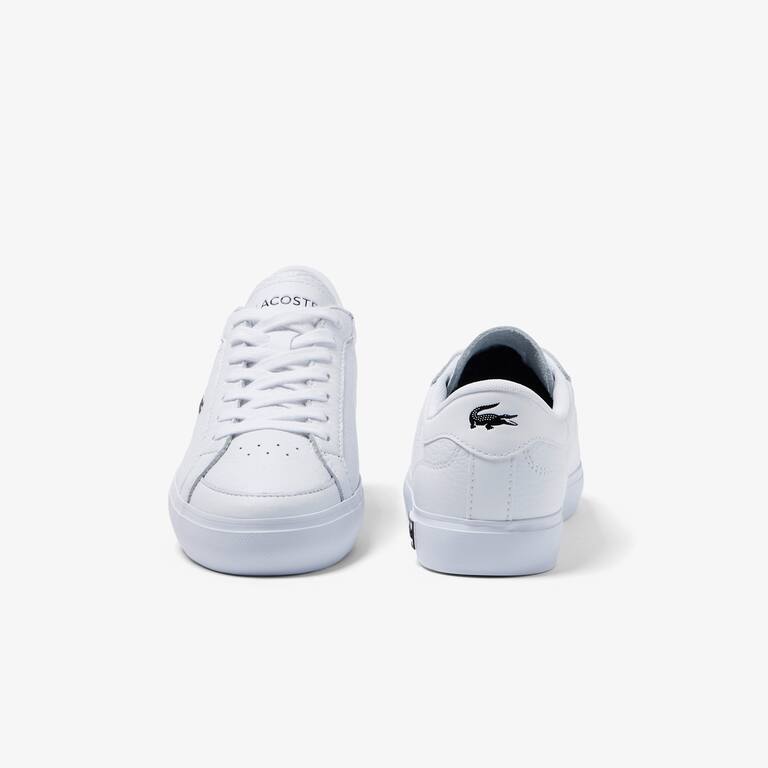 Sneakers Powercourt femme Lacoste en cuir aux détails étudiés Sneakers - Blanc - Lacoste - Femme