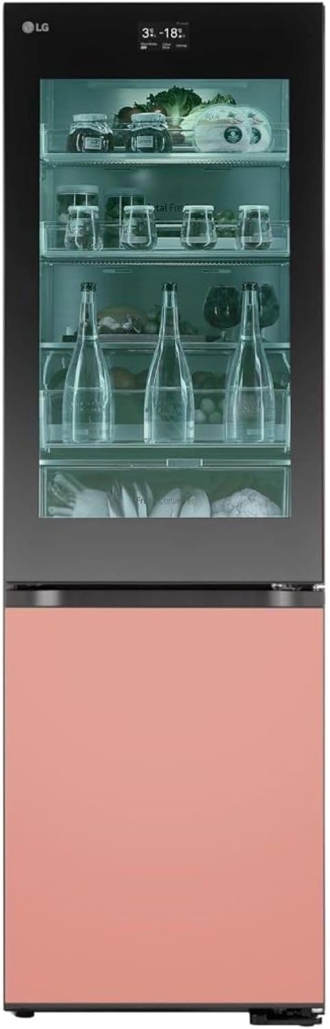 LG GBG719MDNN Kühl-Gefrierkombination – 352 L, MoodUp mit einstellbaren Farbänderungen, InstaView, Musik Kollektion, LCD-Display, Total No-Frost, 10 Jahre Kompressorgarantie, Energieklasse D
