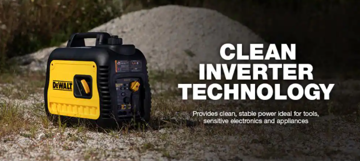 DEWALT Ultra Quiet 2200-Watt Recoil-Start Gas-Powered Inverter Generator with Auto Throttle & CO-PROTECT Technology, 50-ST