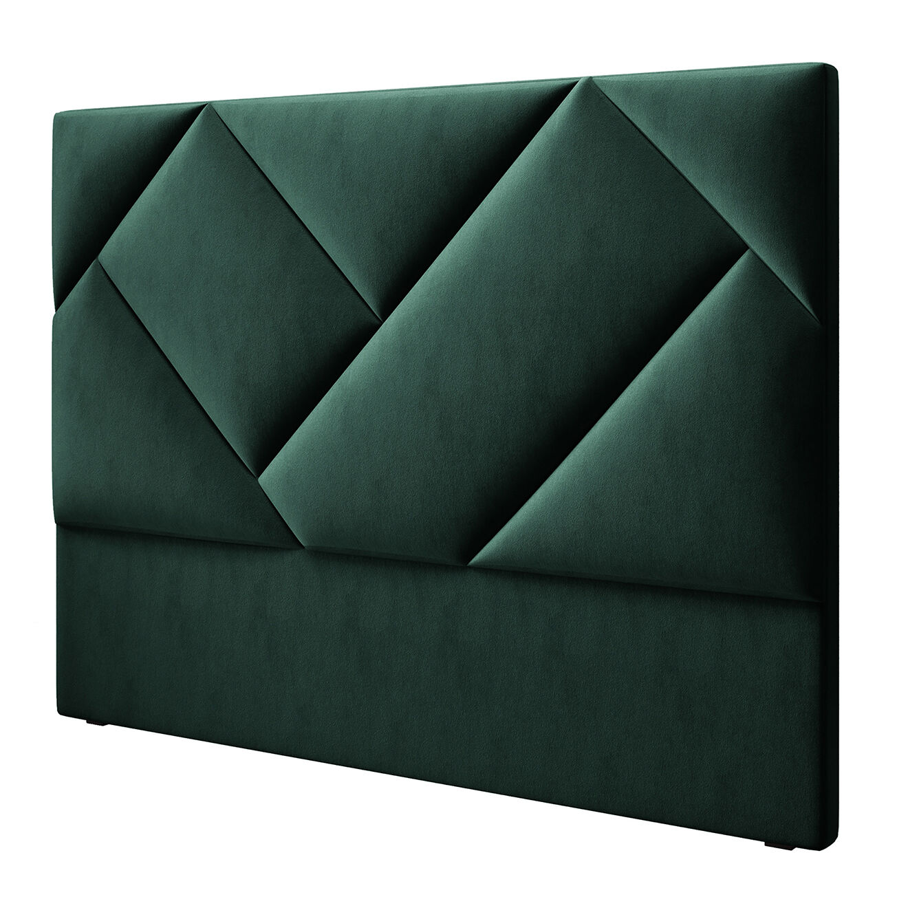 Intérieurs 86 Tête de Lit en Velours Haussmann vert bouteille - 140x120 cm