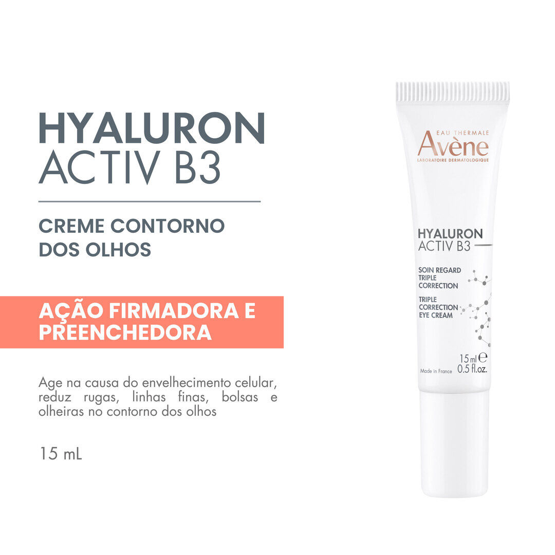 AVENE  Hyaluron Activ B3 creme olhos, Rugas, Olheiras, papos - 15ml