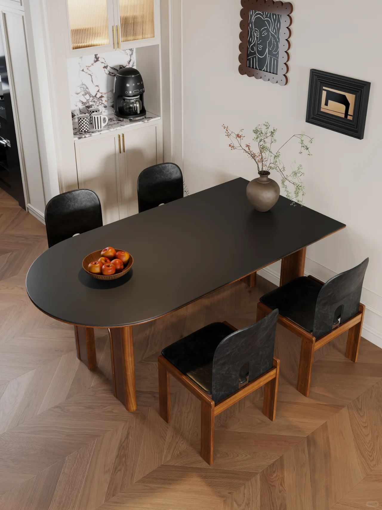 mesa de jantar de madeira maciça de freixo