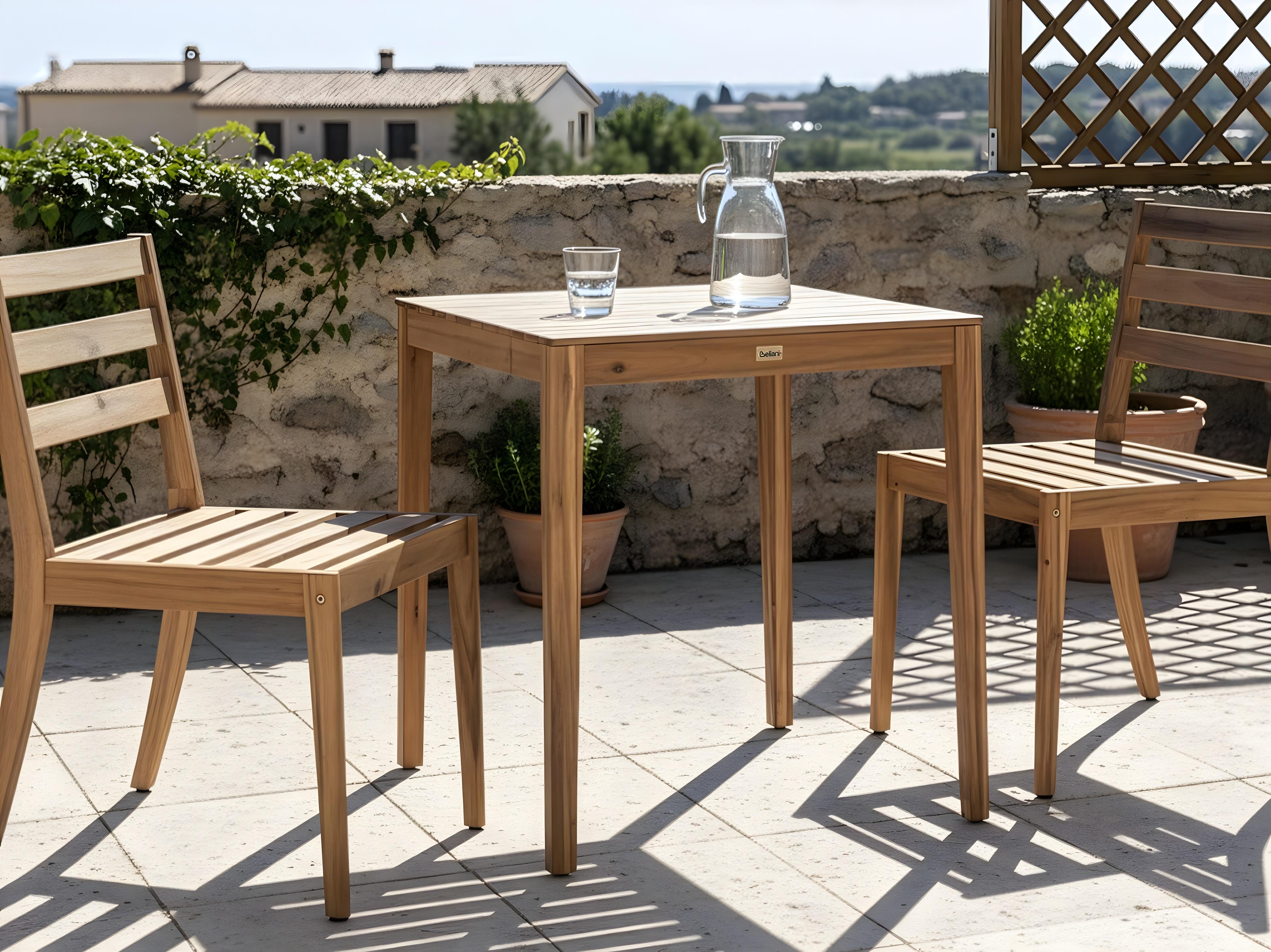 Bistroset CHIOGGIA Gecertificeerd acaciahout Lichtbruin