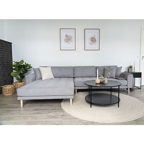 Lido sofa med venstrevendt chaiselong - lysegrå