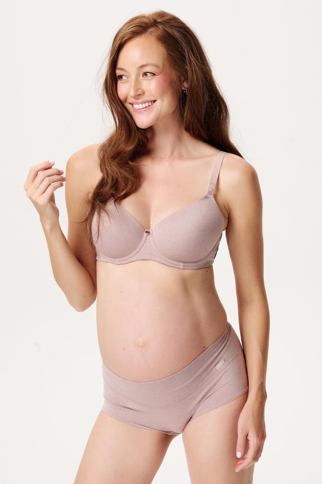 Noppies Maternity Voorgevormde voedingsbh Cotton Melange - Bark Melange