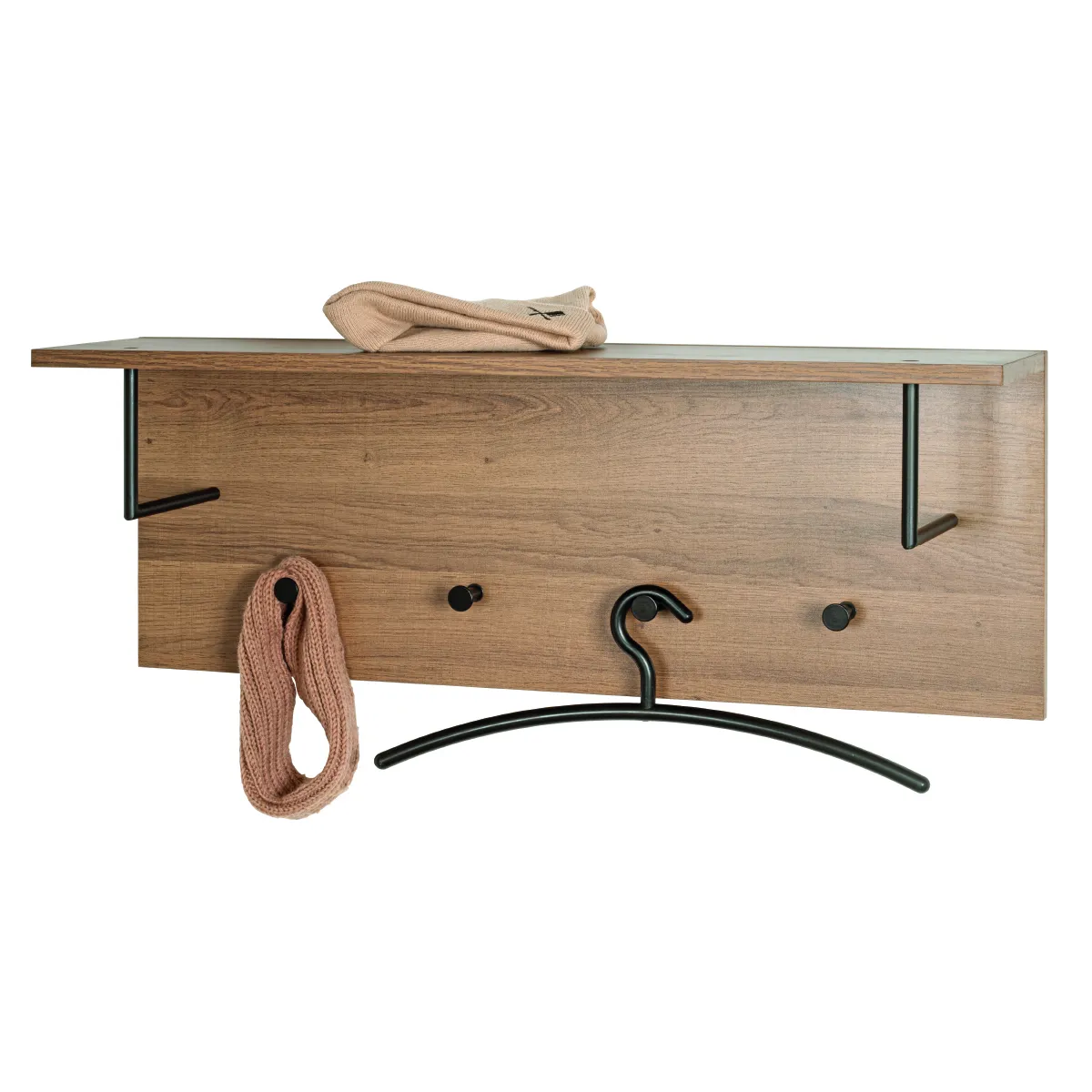 Pegane Garderobe chêne et noir