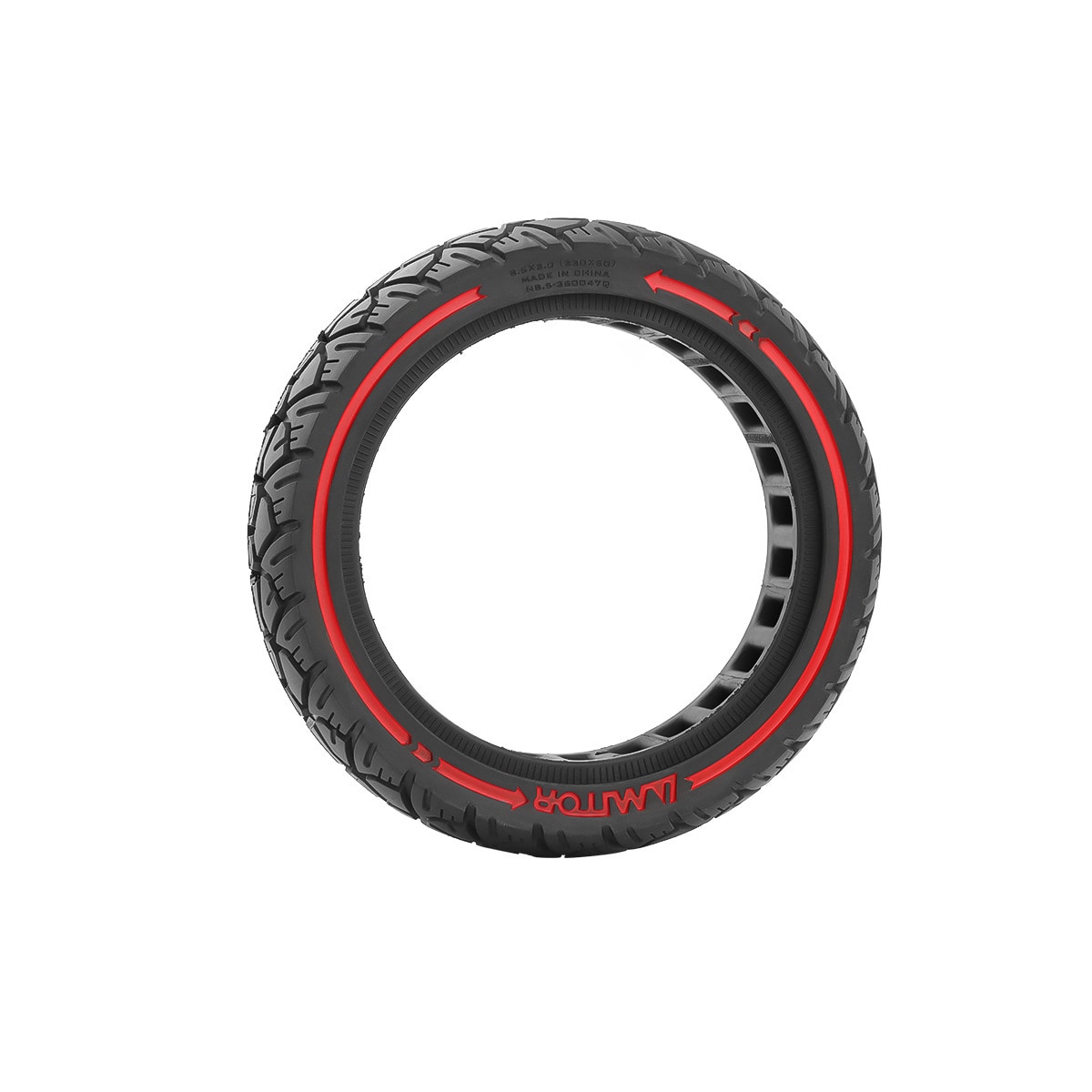 Punkteringsfritt dekk Xiaomi M365 8,5x2,0 (230x50) Svart/rødt