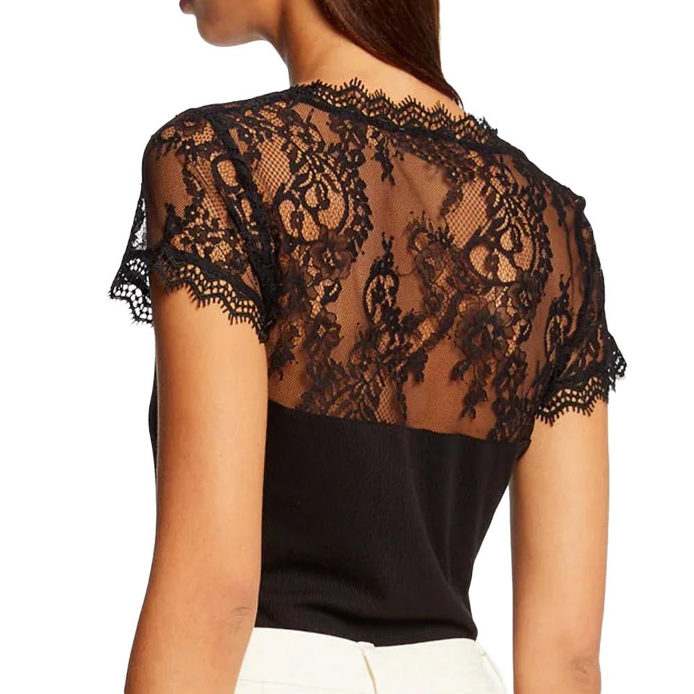 Morgan T-shirt Noir Femme Morgan Lami