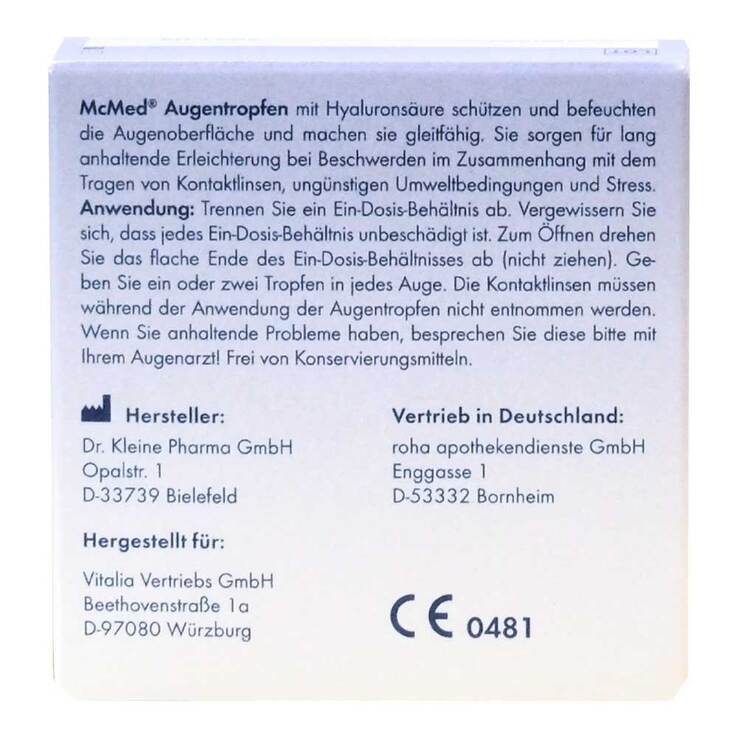Mcmed Augentropfen Einzeldosispipetten, 15X0.35 ml