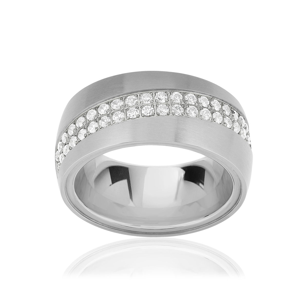 Bague acier zirconias
