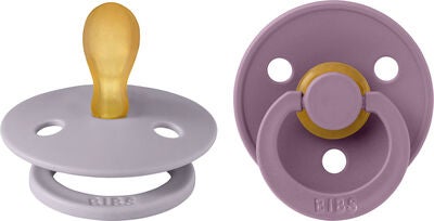 BIBS Colour Smokker 2-pack Lateks Str 1, Fossil Grey/Mauve