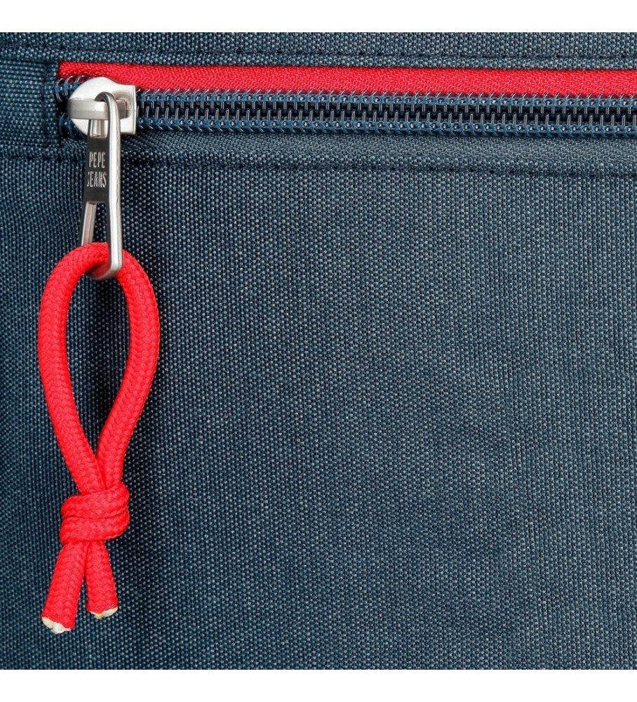 Mochila adaptável Pepe Jeans Kay, 46 cm, dois compartimentos, azul escuro