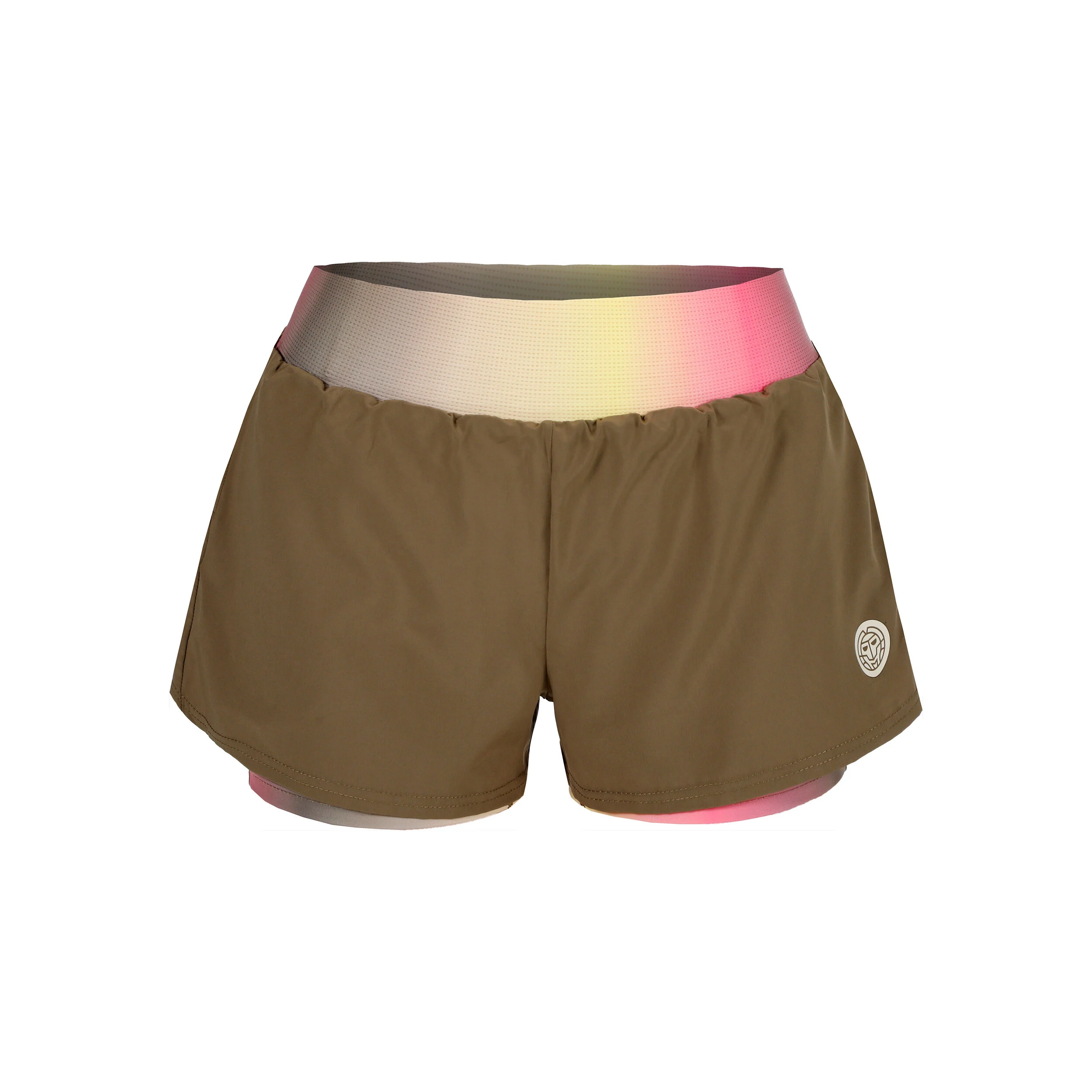 BIDI BADU Spectrum 2In1 Printed Shorts Femmes - Marron , Jaune