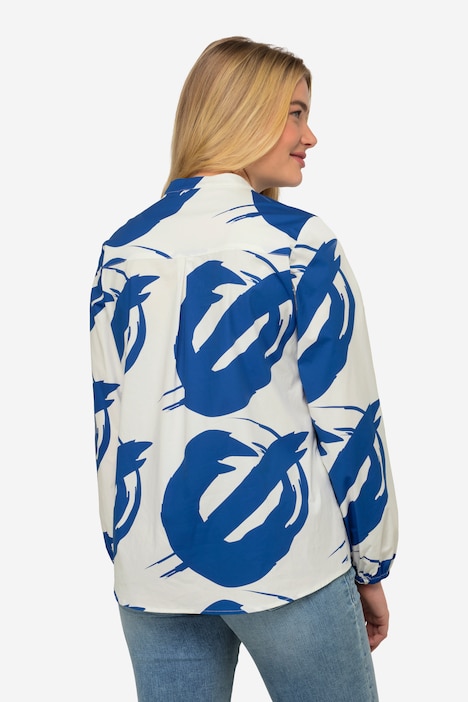 Bluse, grafischer Druck