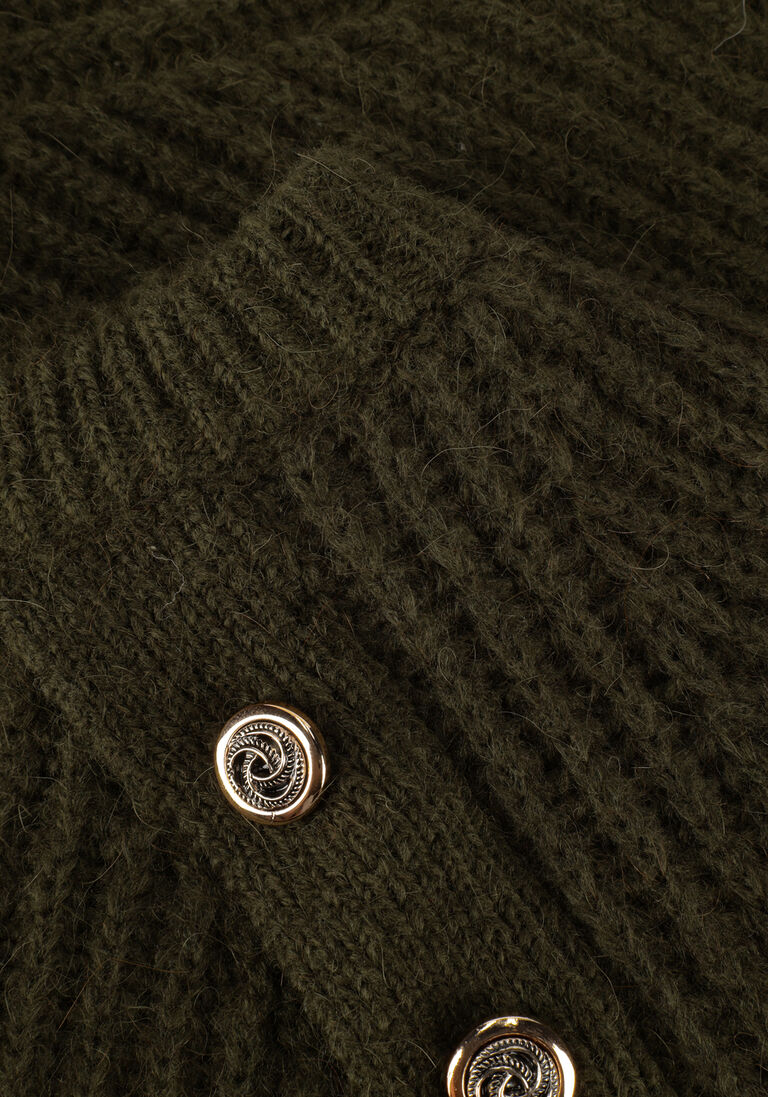 NOTRE-V groene notre-v trui knit button nv-azra