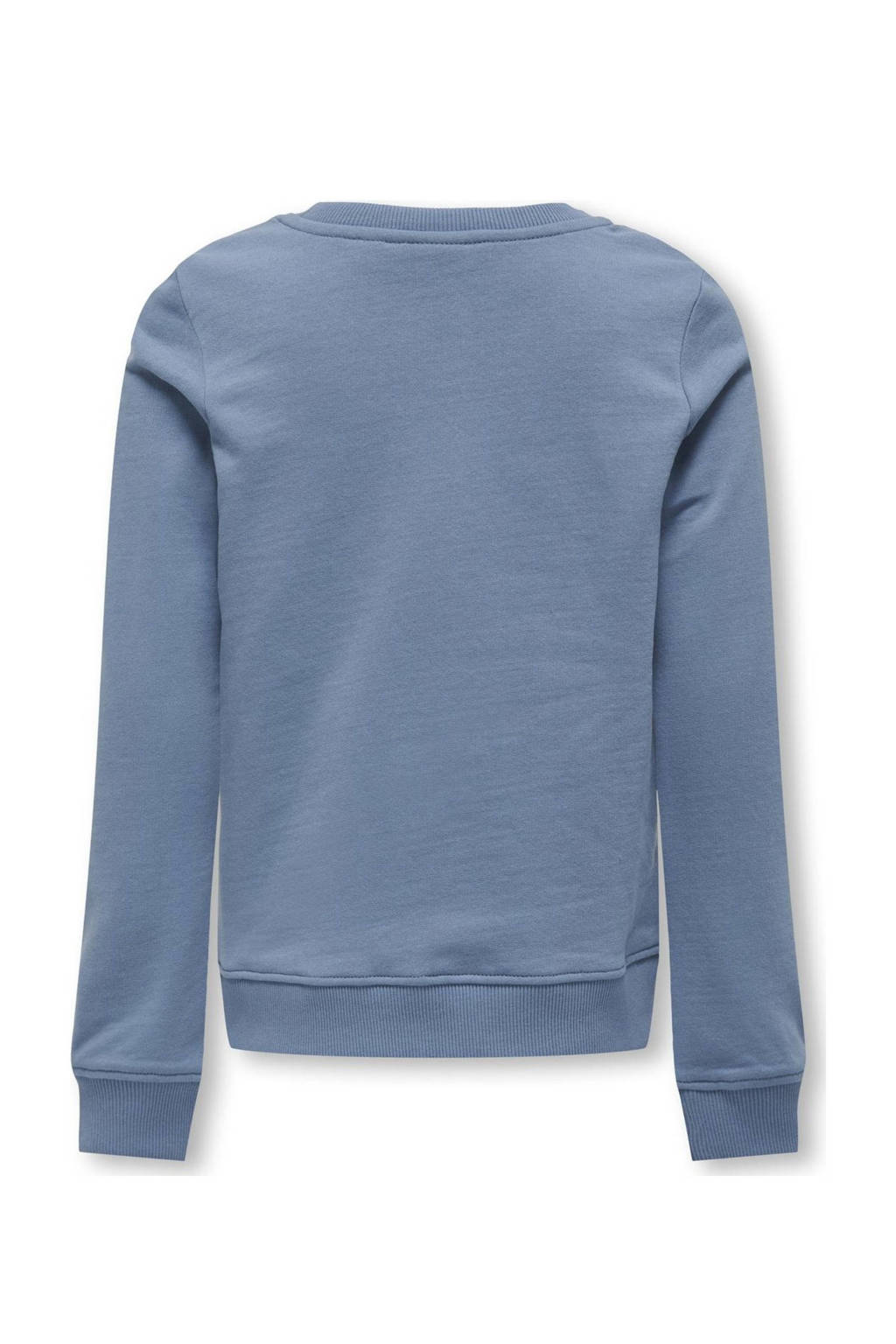 ONLY sweater KOGAMELIE met tekst zachtblauw