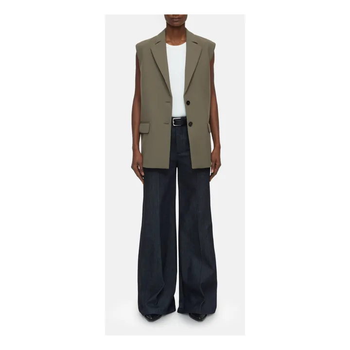 Closed Blazer Sans Manches | Vert kaki