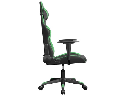 VIDAXL - Fauteuil de bureau Chaise de jeu noir et vert similicuir