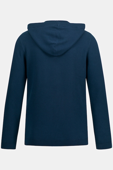 Strickjacke, Kapuze, Strickmuster, Zipper