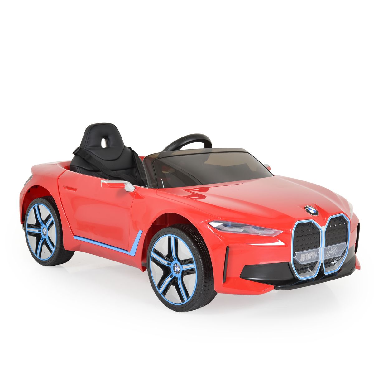 Moni Kinder Elektroauto BMW i4 MP3 EVA-Reifen Fernbedienung Lichter bis 30 kg rot