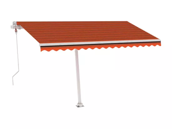Auvent automatique sur pied 450x350 cm Orange/marron