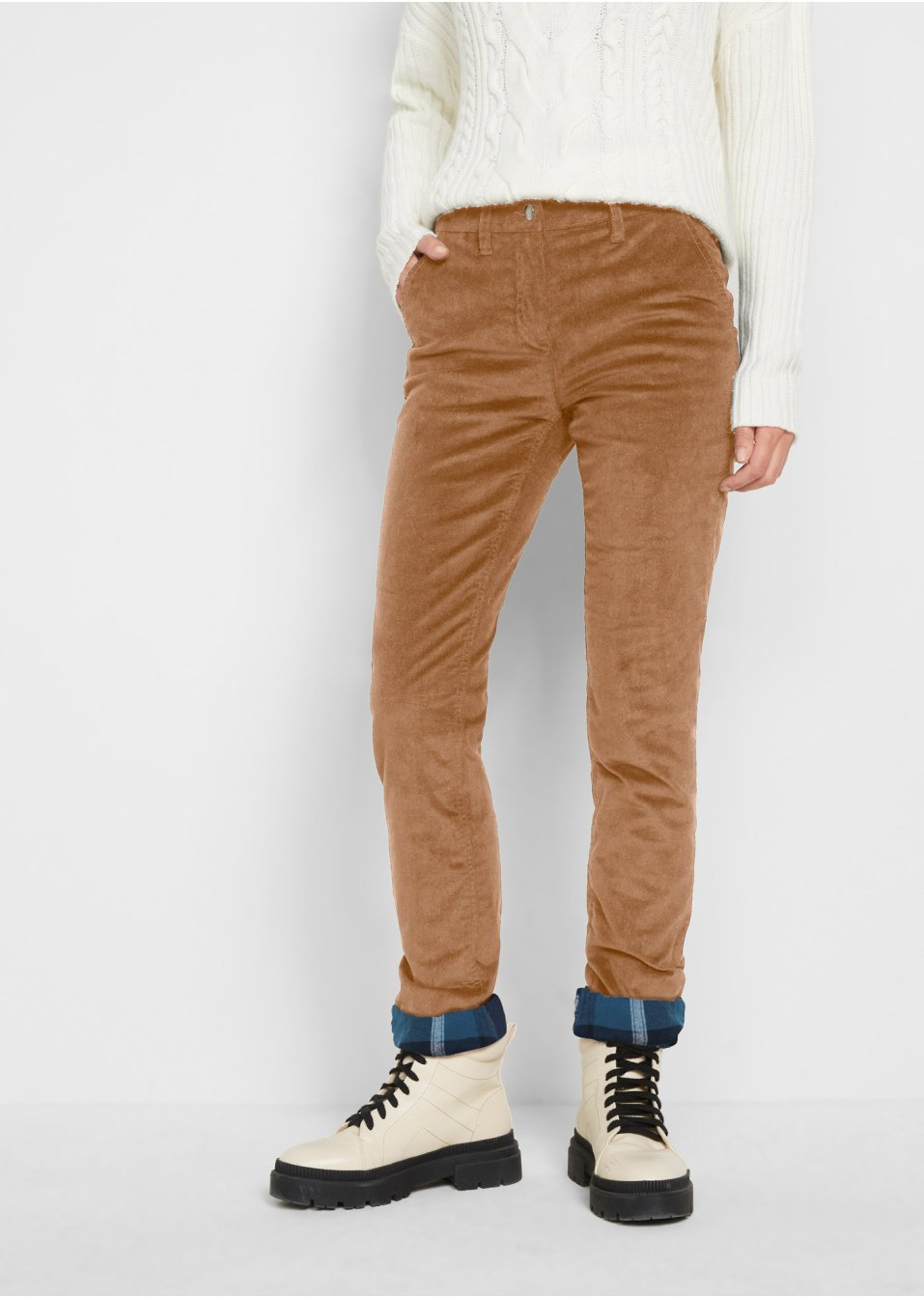 Pantalon en velours côtelé thermo