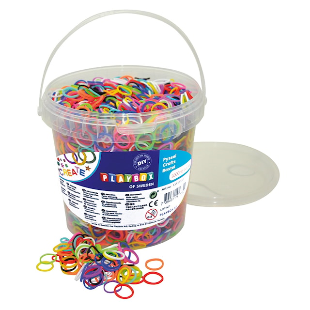 Loom bands usortert, 5000 stk, Playbox