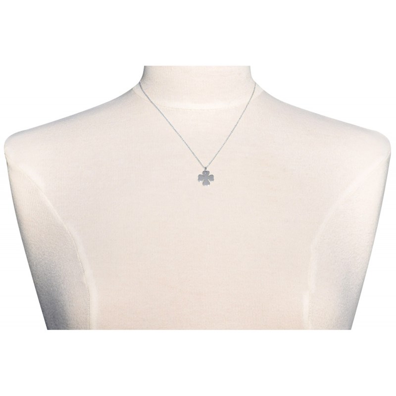 Pendentif Argent Rhodié Trèfle