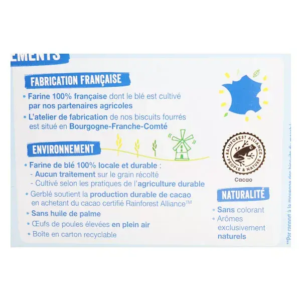 Gerblé Chocolate sem açúcar recheado com cacau 185g