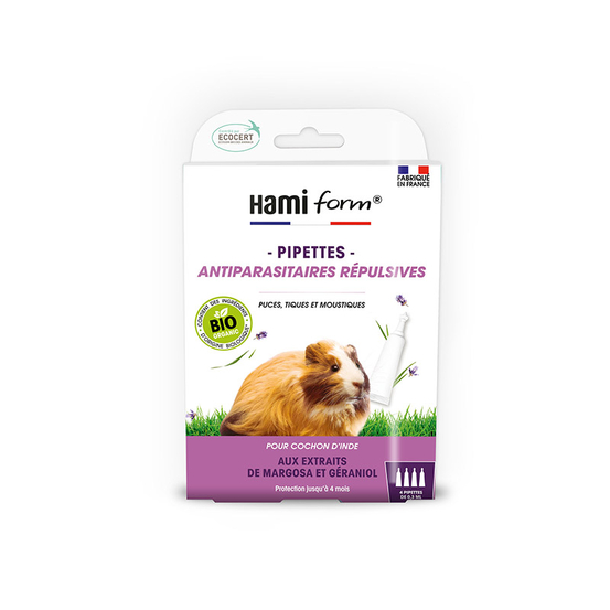 Pipettes Antiparasitaires Ecosoin bio cochon d'inde 4 x 0,3ml