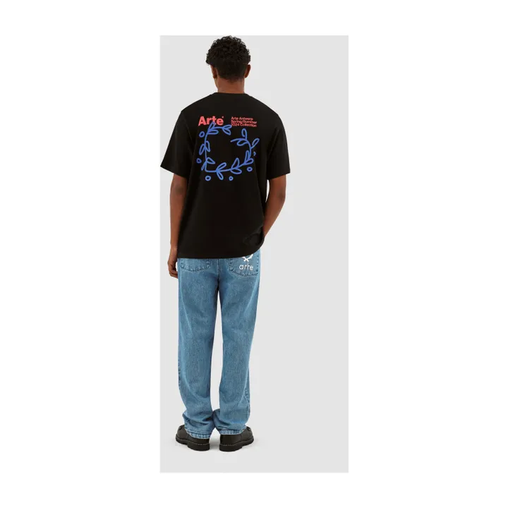 Arte Antwerp T-shirt Arte Back Leaves | Noir