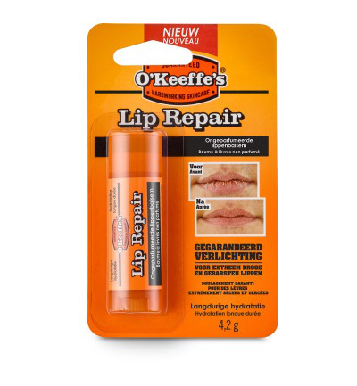 O’Keeffe’s Lip repair ongeparfumeerde lippenbalsem (4,2 gr)