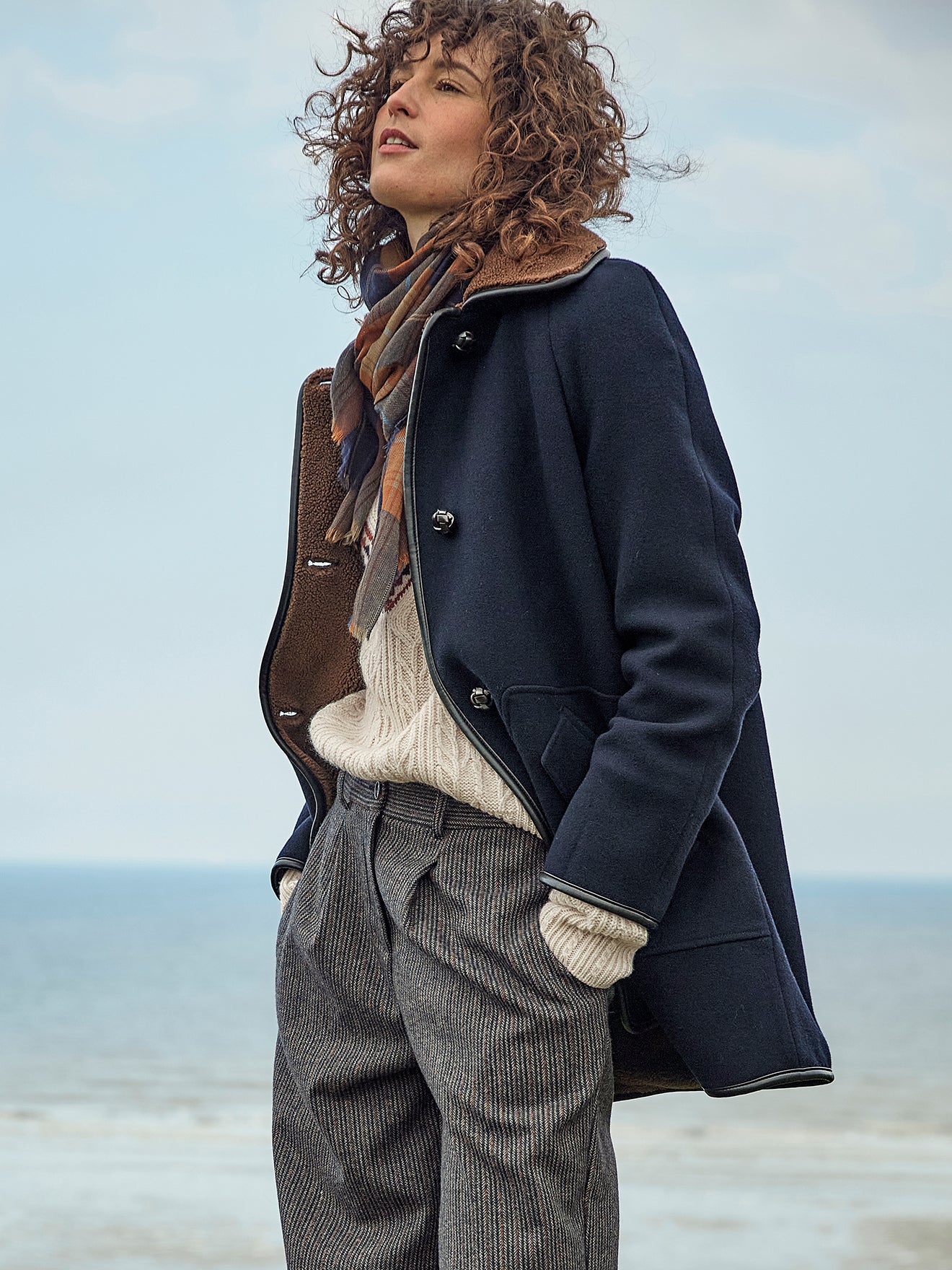 Manteau gansé intérieur sherpa femme