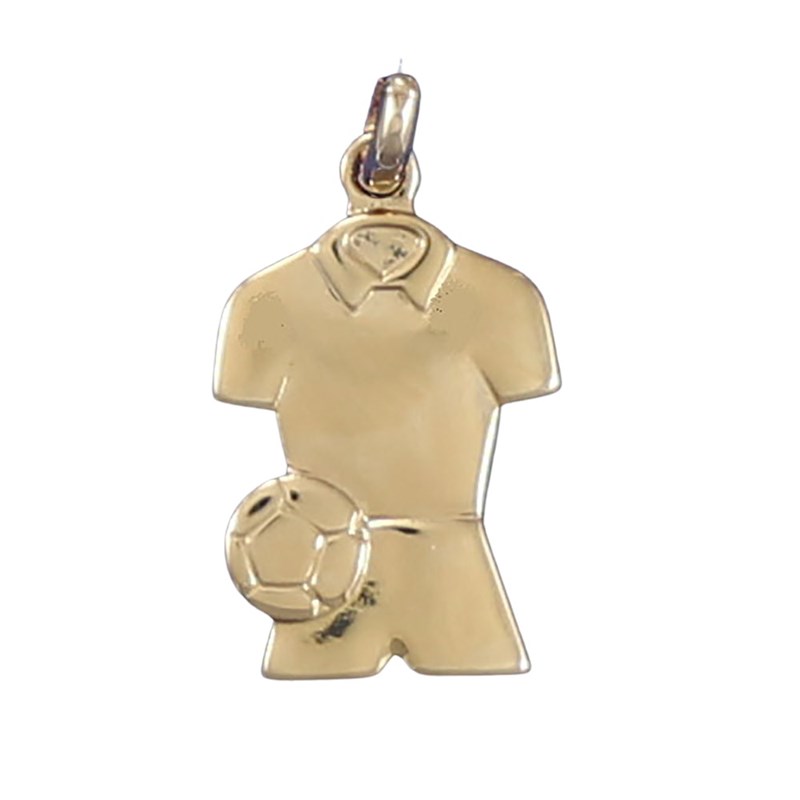 Pendentif football le maillot et le ballon - Plaqué-or