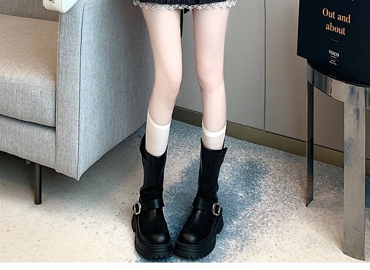 Yupina - Hoge taille gestreepte mini A-lijn rok met stippen