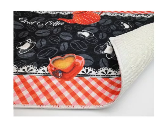 Tapis de cuisine 50x180 cm Polyester Kitch Coffee