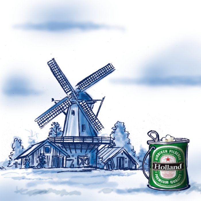 Old Dutch | Verjaardagskaart | koe | bier
