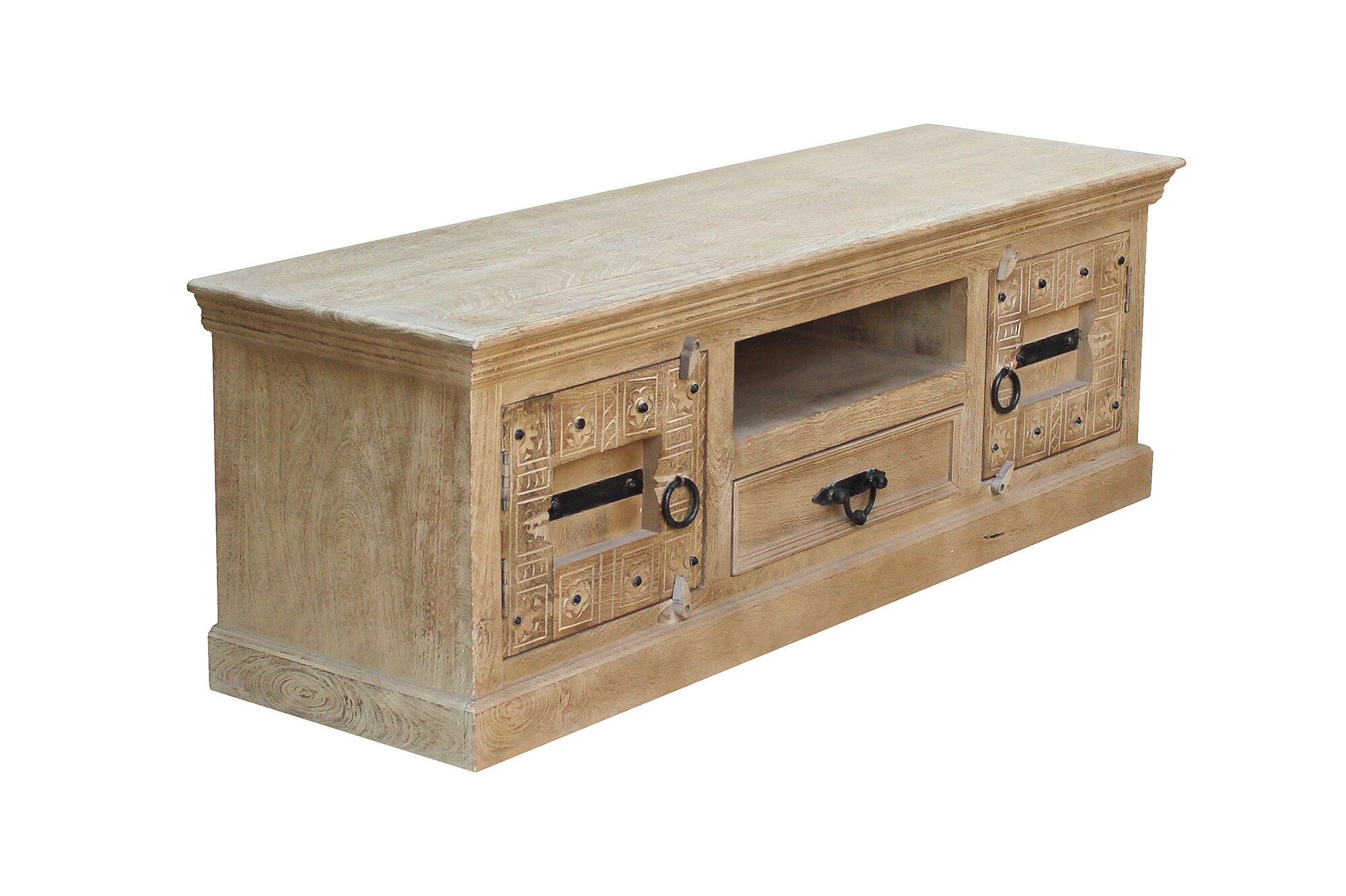 Lowboard Daipur Mangoholz Kommode Sideboard TV Fernseher Hifi Wohnzimmer Schrank