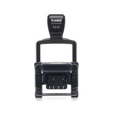 Trodat Professional 5440 - Tampon dateur métallique + 4 lignes de texte personnalisables - zone d'impression 49 x 28 mm