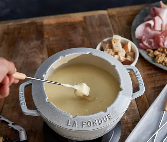 STAUB Fondue-Set, weiß
