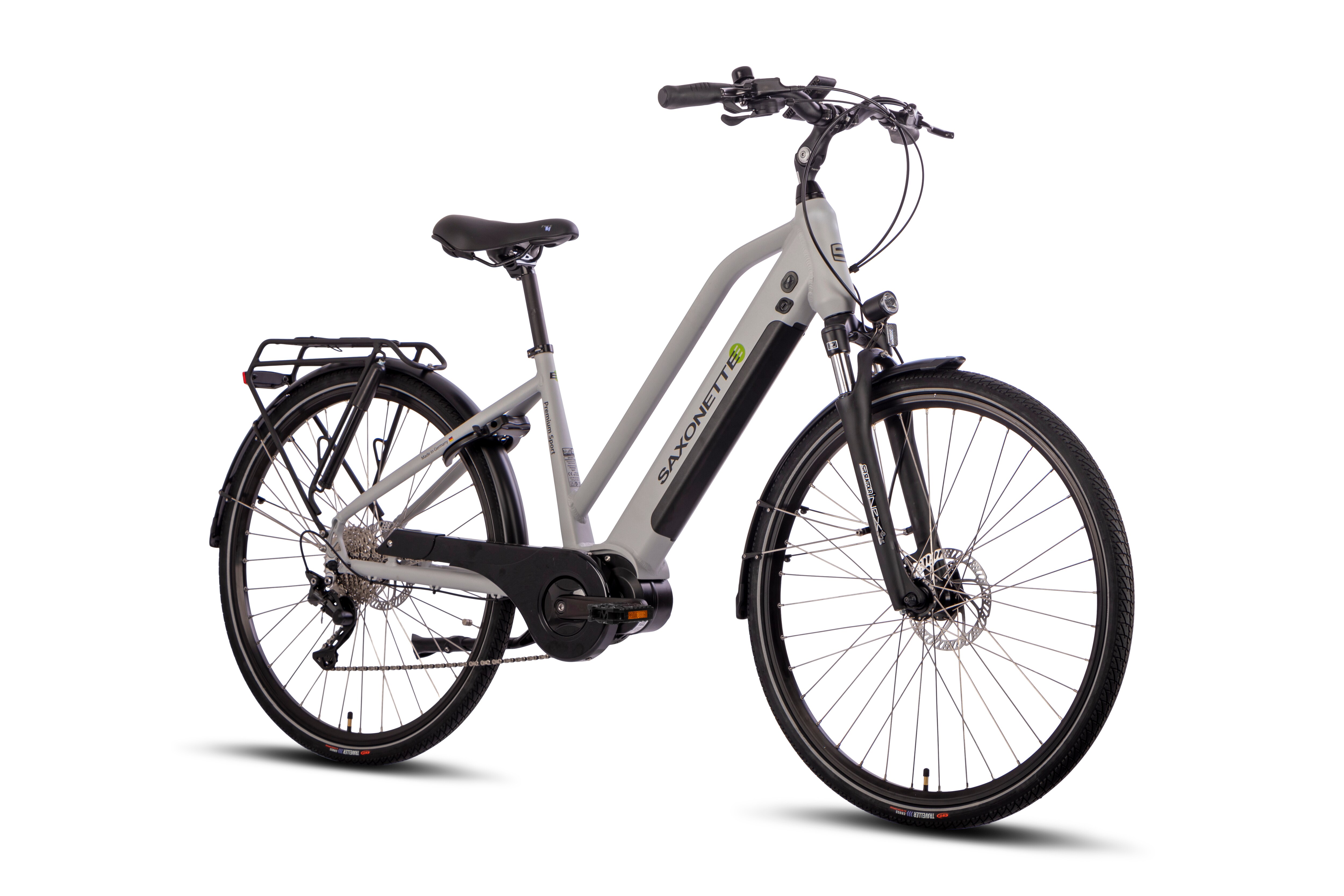 SAXONETTE Premium Sport E-Trekkingbike UNISEX10 Gang Federgabel, Mittelmotor