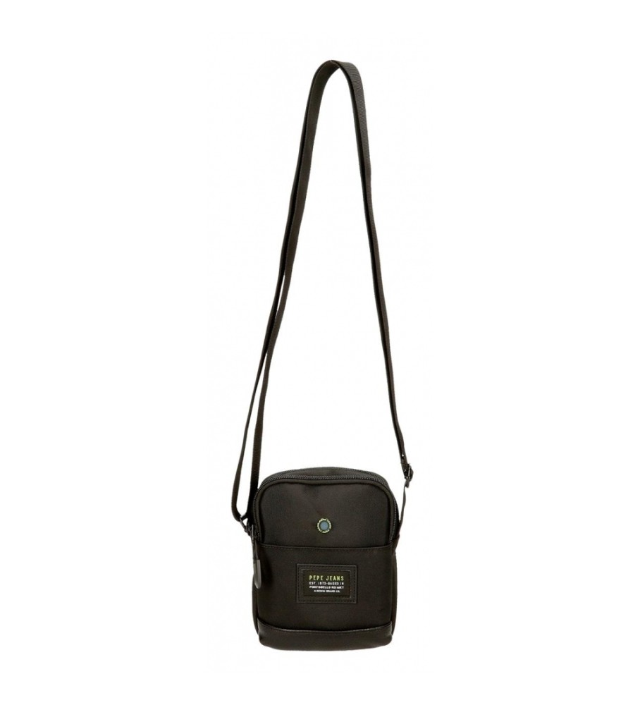 Bolsa de ombro pequena Leighton da Pepe Jeans, preta.