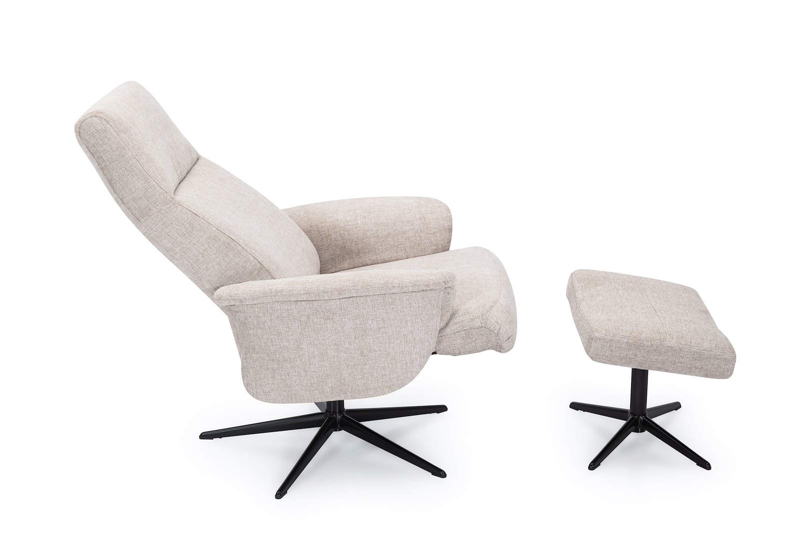 Napoli hvilestol Tekstil Brego 3590 Beige med sort PBS sokkel